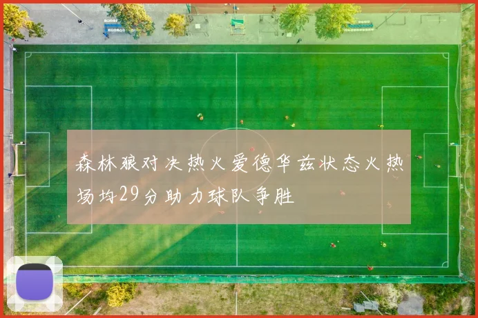 森林狼对决热火爱德华兹状态火热场均29分助力球队争胜
